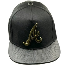 Black Cap with Gold A Emblem
